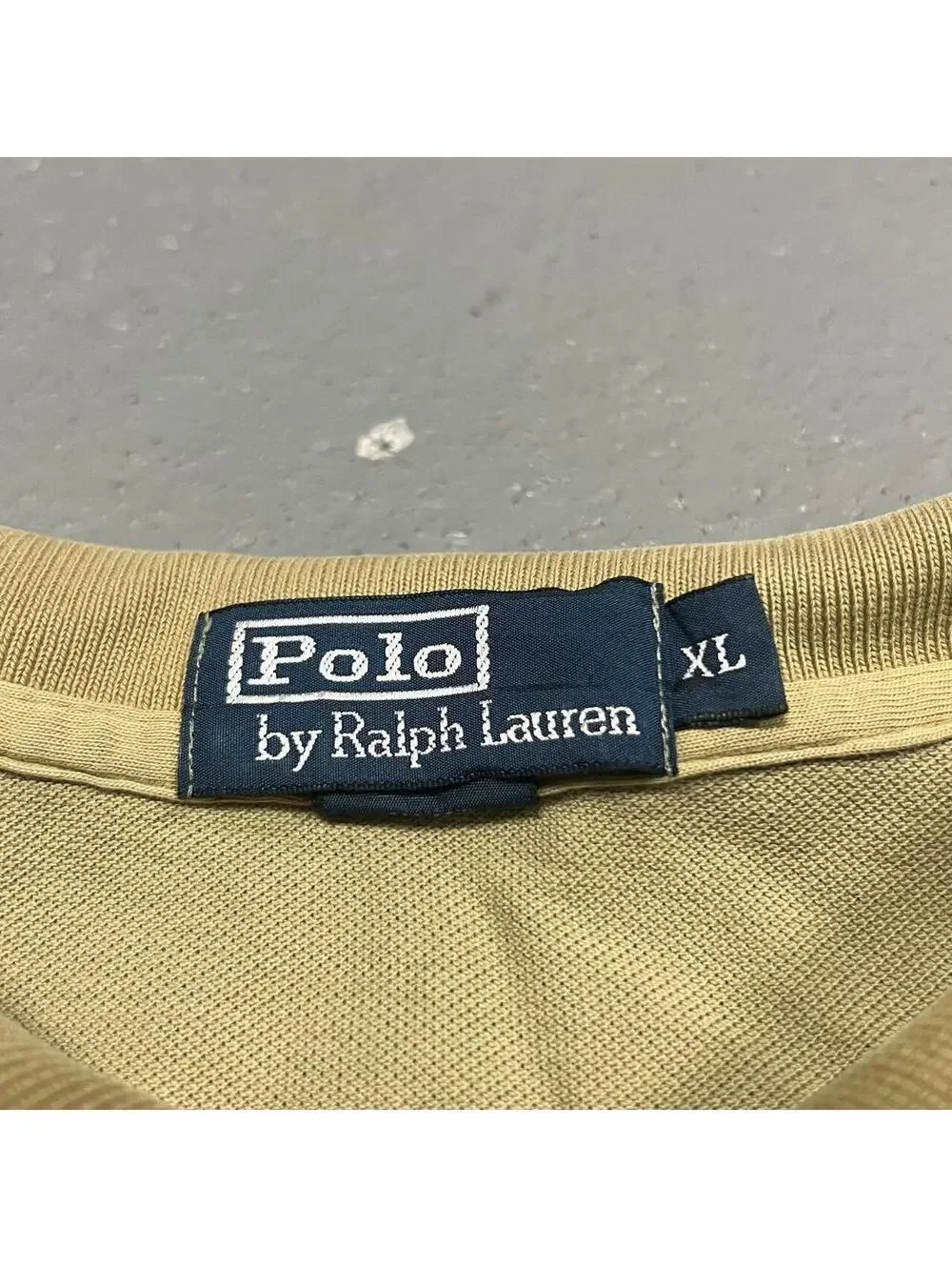 Vintage 90s Polo Ralph Lauren Khaki Green Red Pony Polo Shirt
